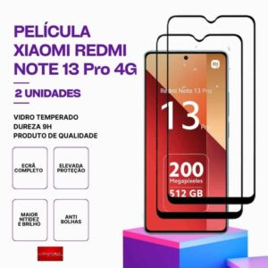 Pack 2 Películas Vidro Xiaomi Redmi Note 13 Pro 4G – Vidro Temperado