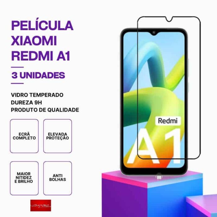 REDMI-A1-3 Pack 3 Películas Vidro Redmi A1