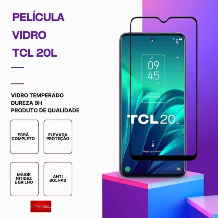 pelicula-vidro-tcl-20l-des Película TCL 20L Vidro temperado - Proteção 9H