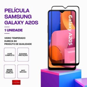 Película Vidro Samsung Galaxy A20S – Vidro Temperado – Proteção 9H