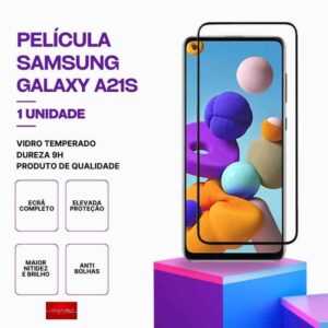 Película Vidro Samsung Galaxy A21S – Vidro Temperado – Proteção 9H