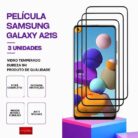 Pack 3 Películas Vidro Samsung Galaxy A21S – Vidro Temperado – Proteção 9H