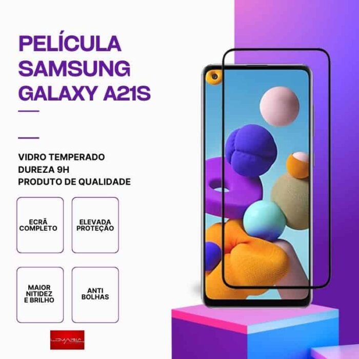 Película Vidro Samsung Galaxy A21S – Vidro Temperado