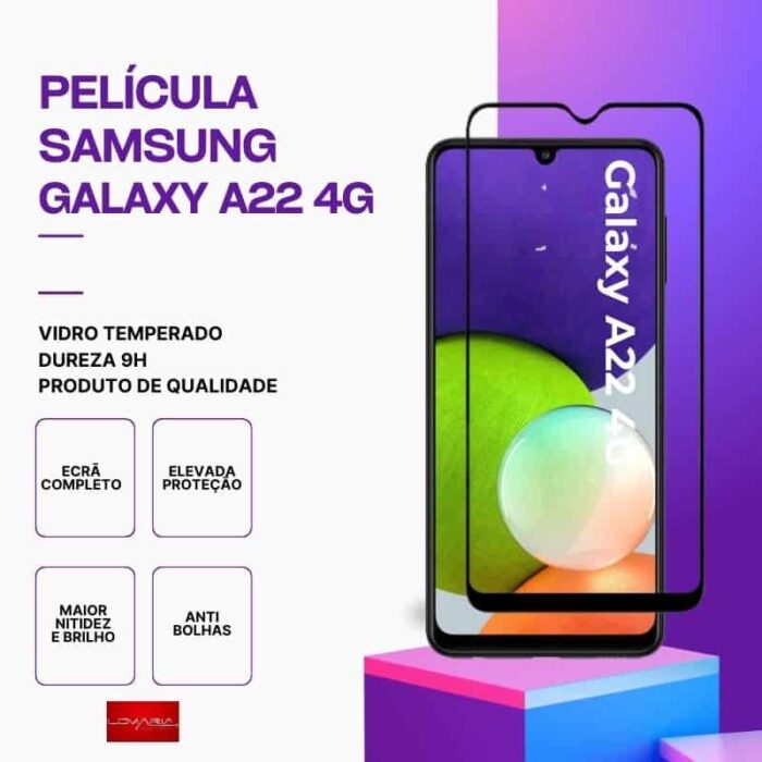 Película Vidro Samsung Galaxy A22 4G – Vidro Temperado