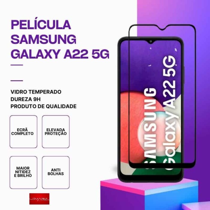 Película Vidro Samsung Galaxy A22 5G – Vidro Temperado