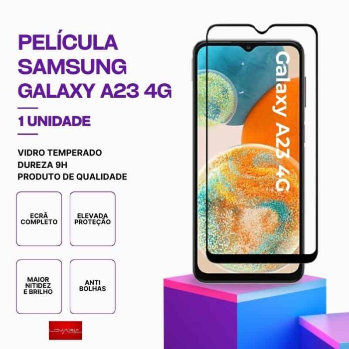 Película Vidro Samsung Galaxy A23 4G – Vidro Temperado – Proteção 9H