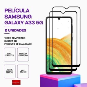 Pack 2 Película Vidro Samsung Galaxy A33 5G – Vidro Temperado – Proteção 9H