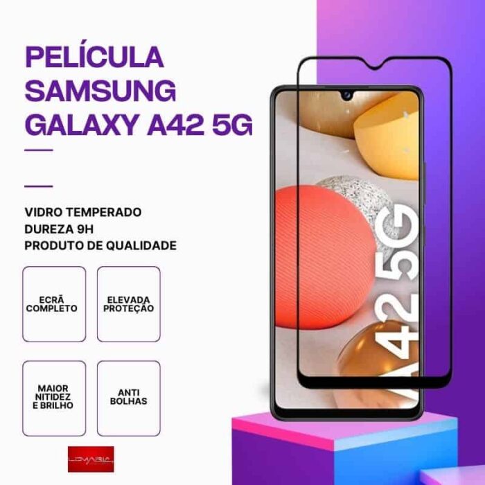 Película Vidro Samsung Galaxy A42 5G – Vidro Temperado