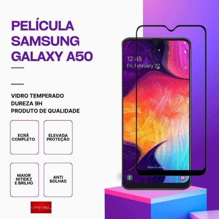 Película Vidro Samsung Galaxy A50 – Vidro Temperado
