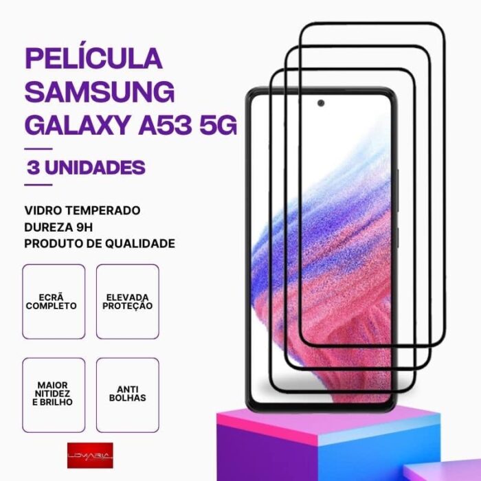 Pack 3 Película Vidro Samsung Galaxy A53 5G