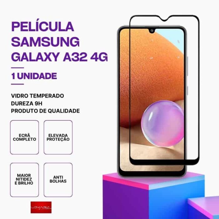 Película-Galaxy-A32-4G-1 Película Vidro Samsung Galaxy A32 4G – Vidro Temperado – Proteção 9H