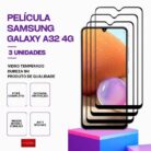 Pack 3 Películas Vidro Samsung Galaxy A32 4G – Vidro Temperado – Proteção 9H