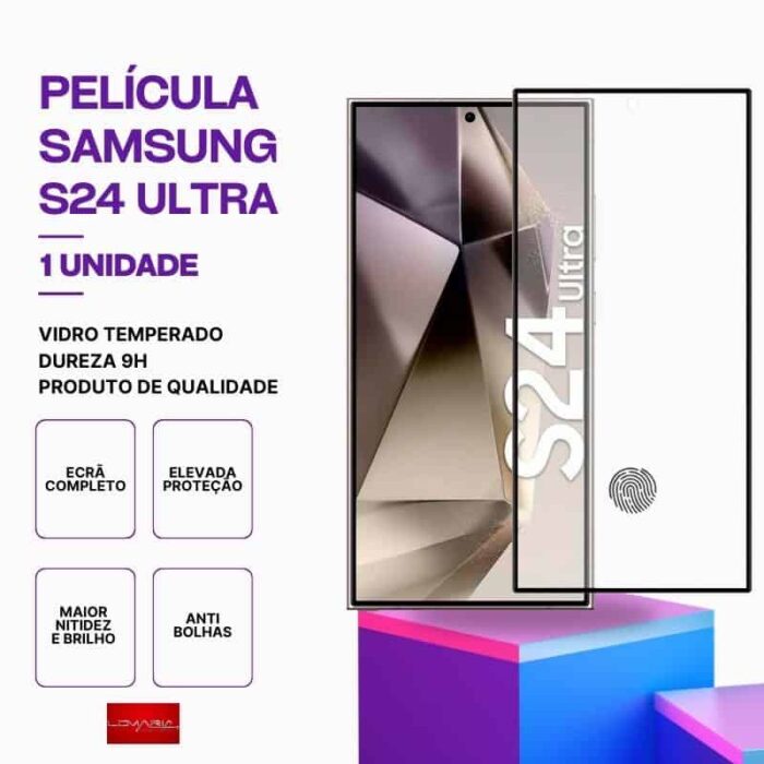 Película Vidro Samsung Galaxy S24 ULTRA 5G – Vidro Temperado – Proteção 9H