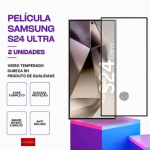 Pack 2 Películas Vidro Samsung Galaxy S24 ULTRA 5G – Vidro Temperado – Proteção 9H
