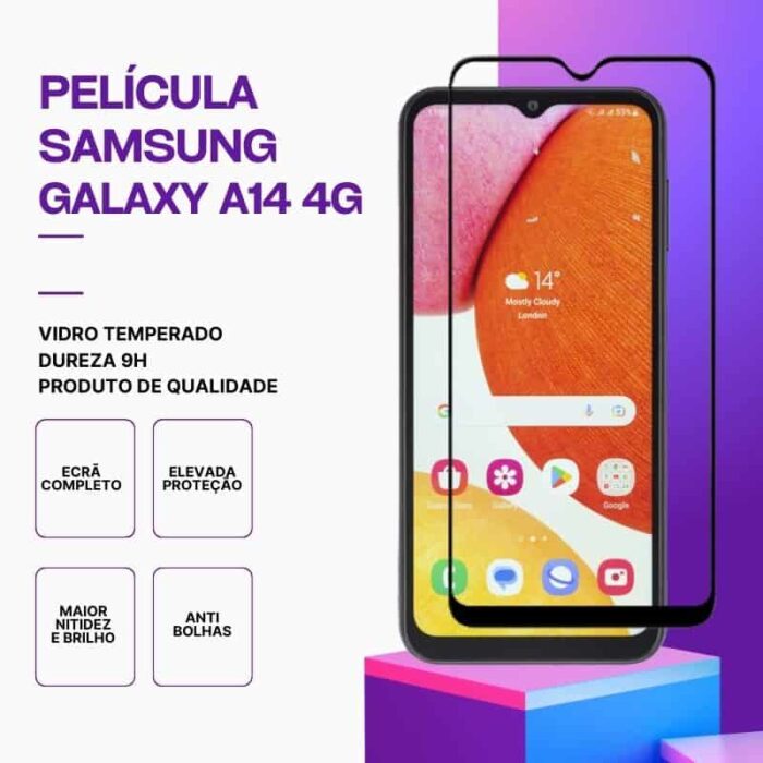 Película Samsung Galaxy A14 4G - Vidro Temperado 9H