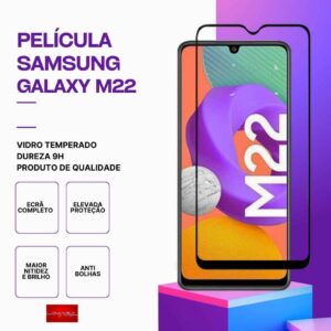 Película Vidro Samsung Galaxy M22 – Vidro Temperado – Proteção 9H