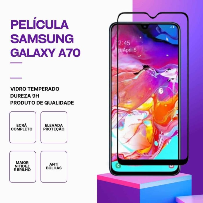 Película Vidro Samsung Galaxy A70 – Proteção 9H