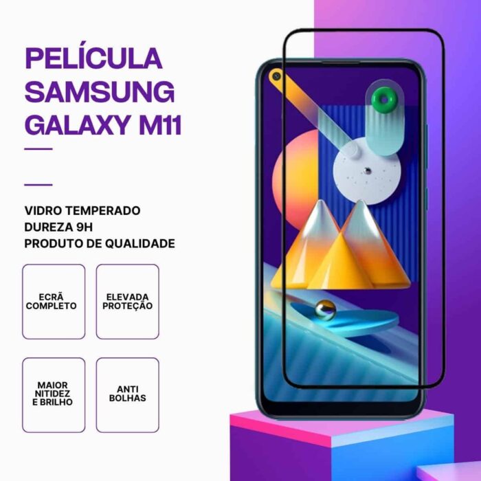 Película Vidro Samsung Galaxy M11 – Proteção 9H
