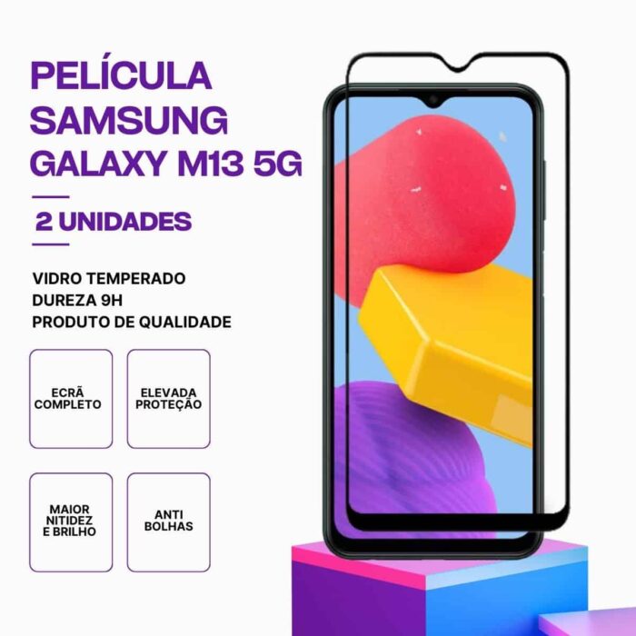 Pack 2 Películas vidro Samsung Galaxy M13 5G - Proteção 9H