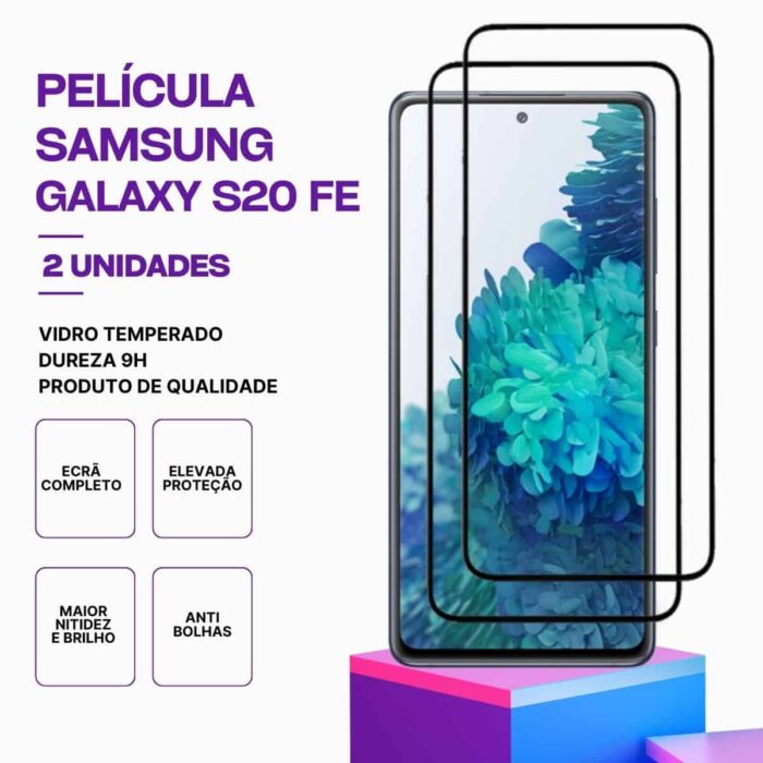 Película-Galaxy-S20-FE-2 Pack 2 Películas Samsung S20 FE – Vidro Temperado Proteção 9H