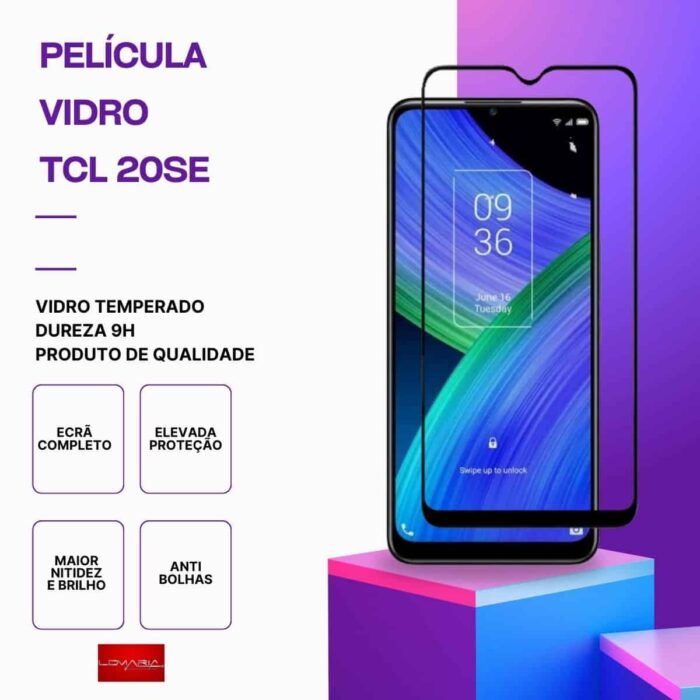 Película vidro TCL 20SE temperado – Proteção 9H