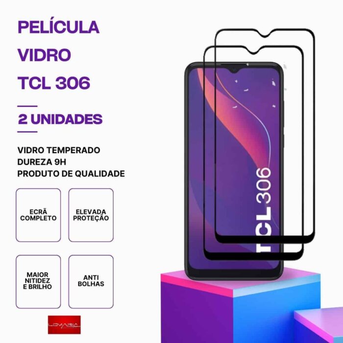 película-vidro-tcl-306-2-unidades Pack 2 Películas vidro temperado para TCL 306 – Proteção 9H