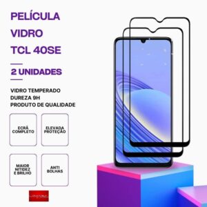 Pack 2 Películas TCL 40SE Vidro temperado - Proteção 9H