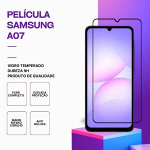 Película Vidro Samsung Galaxy A07 – Proteção 9H