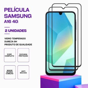 Pack 2 Películas Vidro Samsung Galaxy A16 – Proteção 9H