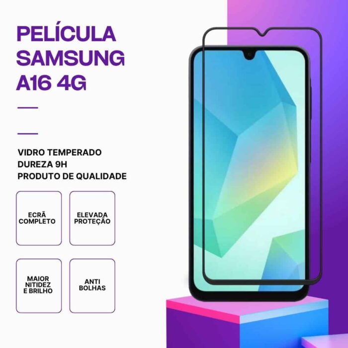 Película-samsung-a16-4g-T Película Vidro Samsung Galaxy A16 – Proteção 9H