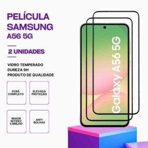 Pack 2 Películas Vidro Samsung Galaxy A56 5G – Proteção 9H
