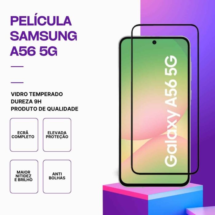 Película-samsung-a56-5g-T Película Vidro Samsung Galaxy A56 5G – Proteção 9H