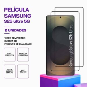 Pack 2 Películas Vidro Samsung Galaxy S25 Ultra 5G – Proteção 9H