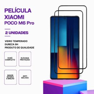Pack 2 Películas Vidro POCO M6 Pro – Proteção 9H