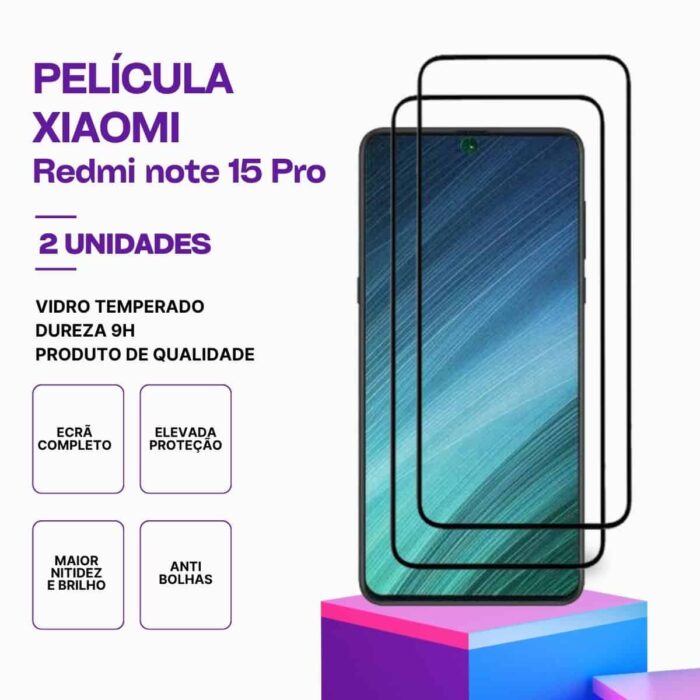 Película-redmi-note-15-pro-2 Pack 2 Películas Redmi note 15 Pro – Proteção 9H