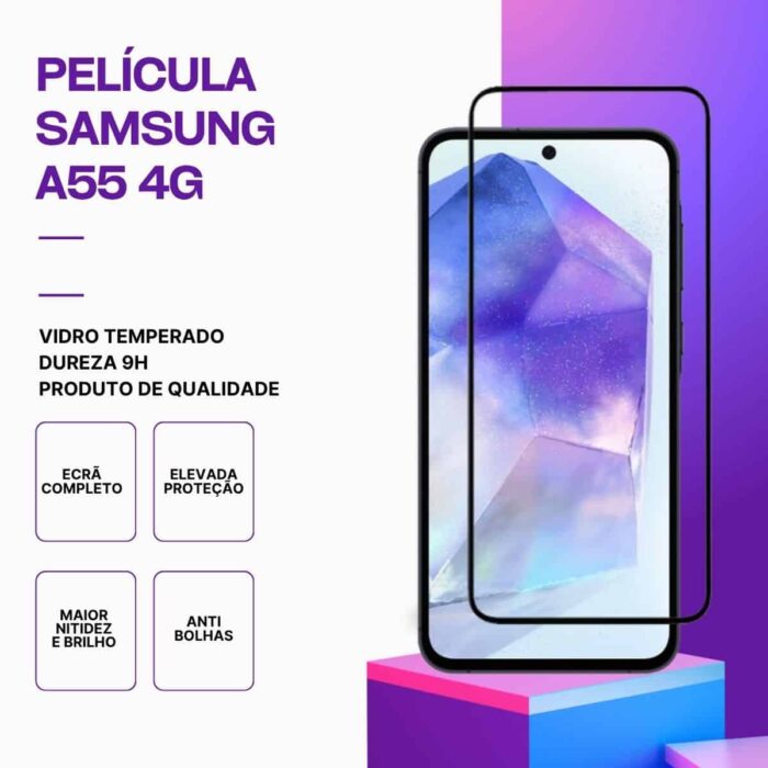 Película-samsung-a55-4g-T Película Vidro Samsung Galaxy A55 4G – Proteção 9H
