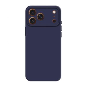 Capa iPhone 17 Pro Azul silicone premium