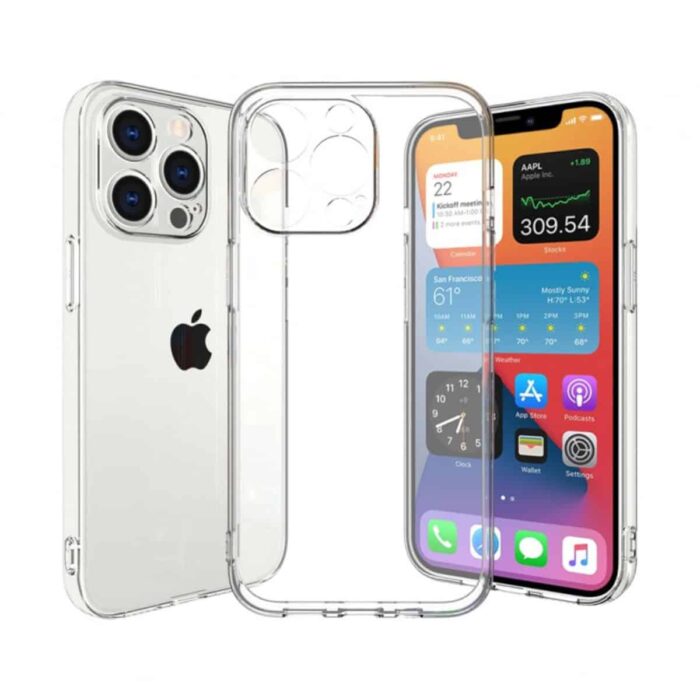 Capa iPhone 13 Pro transparente proteção câmera